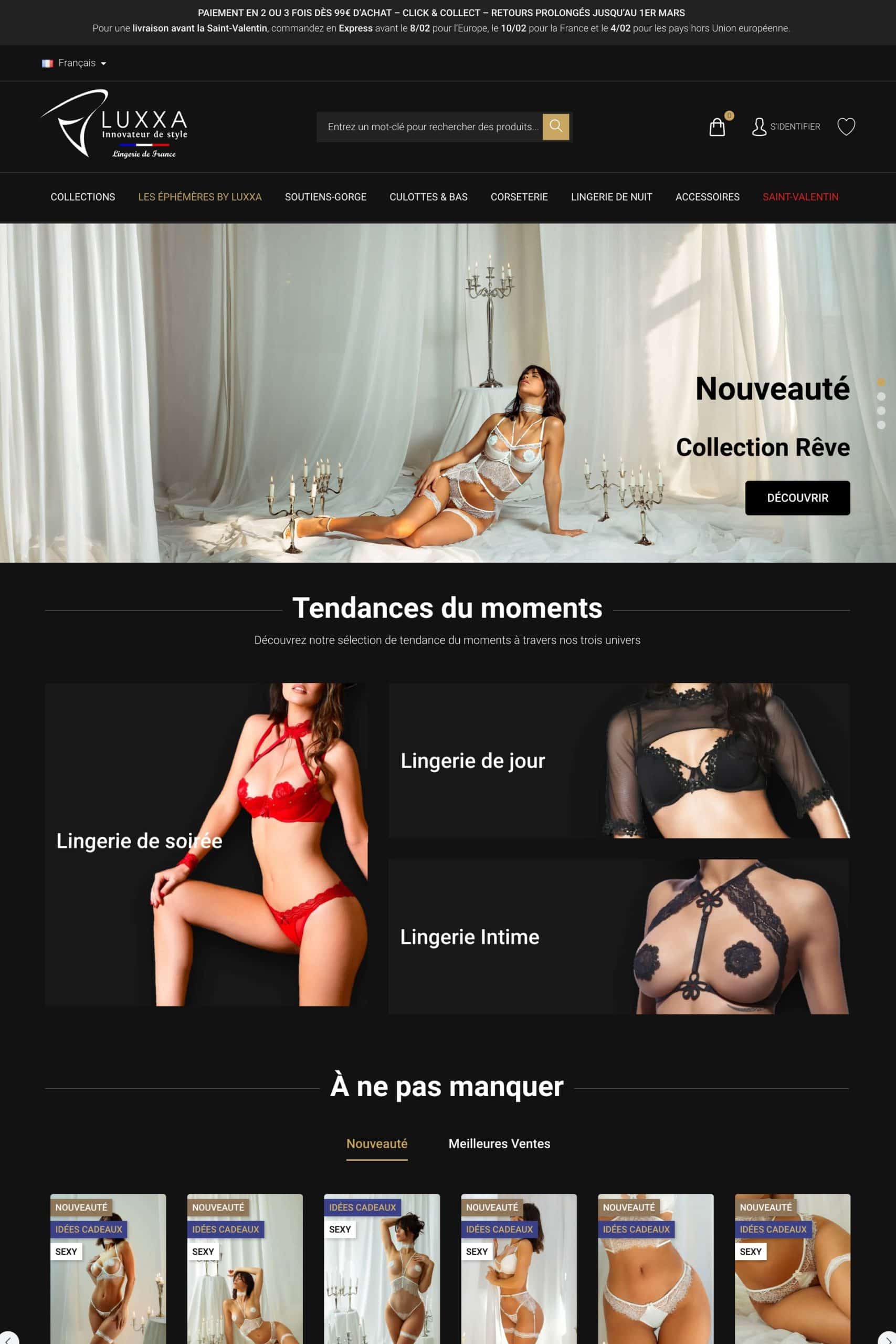 Réalisation d’un site marchand PrestaShop spécialisé dans la vente de lingerie en ligne