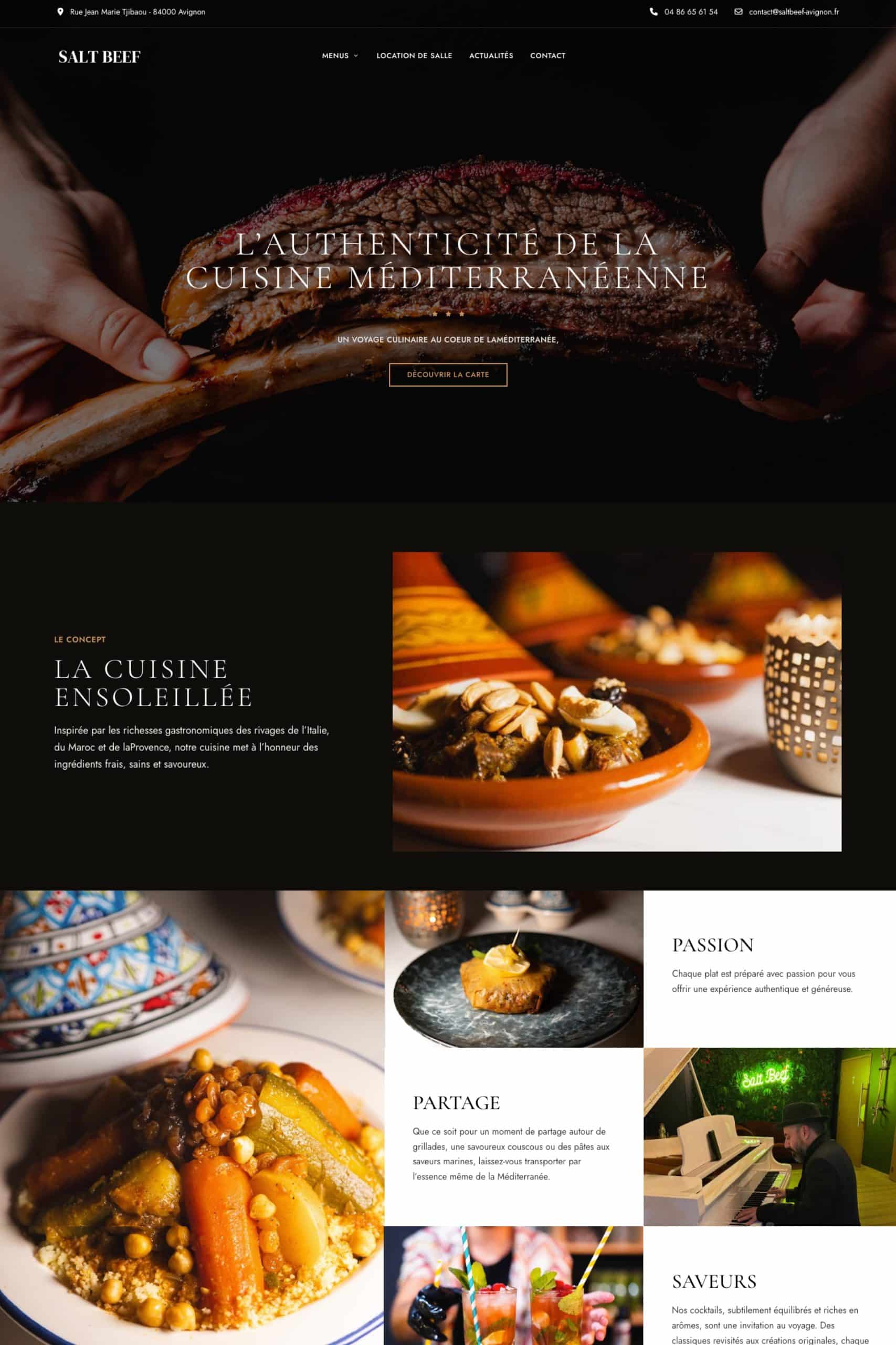 Réalisation d’un site vitrine WordPress pour un restaurant