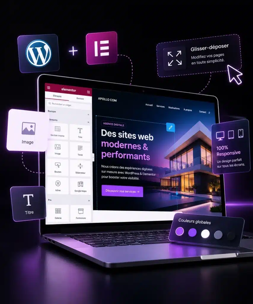 Création de sites internet WordPress avec Elementor par Apollo COM