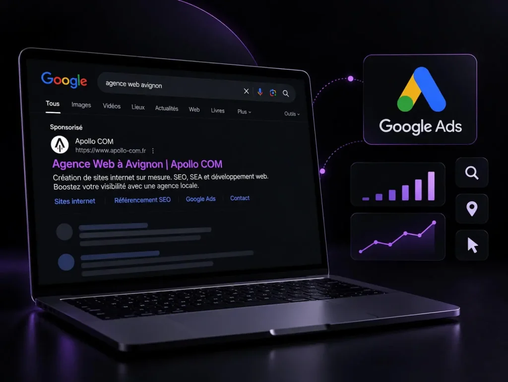 Gestion de campagnes Google Ads par l’agence SEA Apollo COM