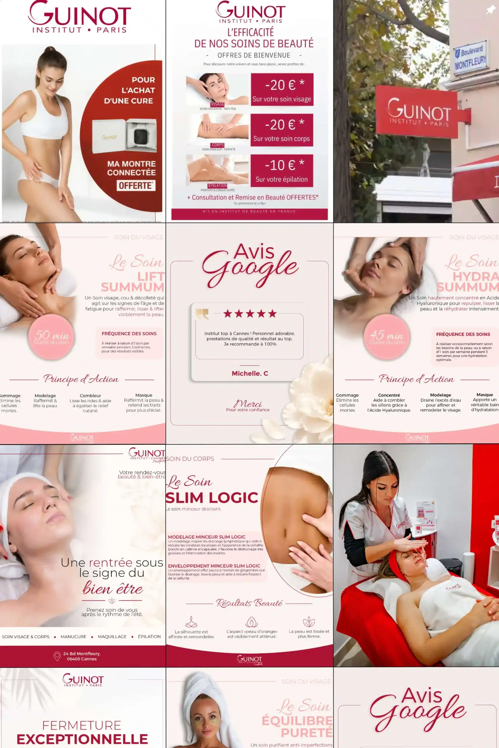 Feed Instagram Guinot Cannes