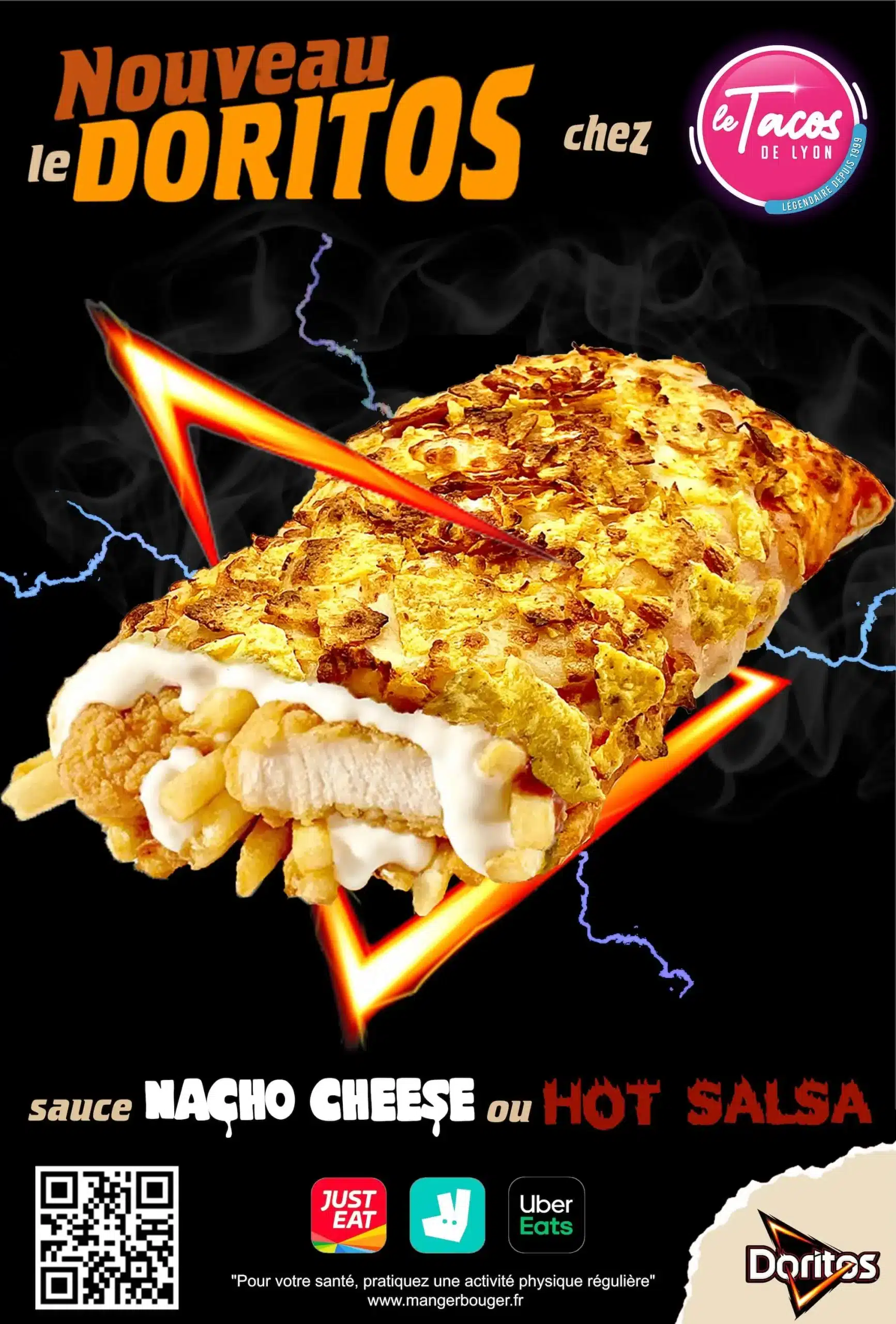 Campagne d'affichage Tacos de Lyon et Doritos réalisée par Apollo COM